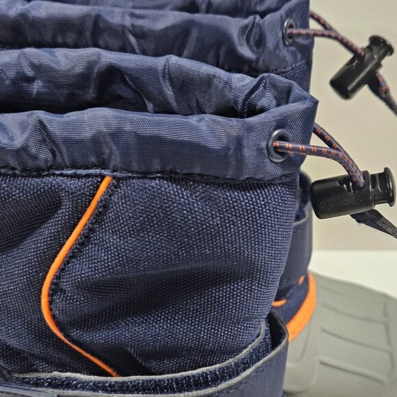 Cat & Jack Kids Thermolite Snow Boots Size 13 Navy Gray Orange - Picture 8 of 11